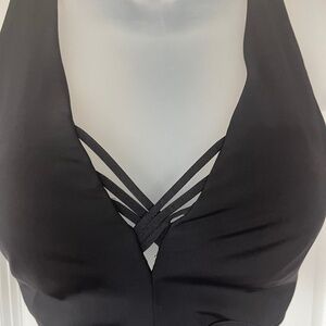 Athleta criss cross front sport bra with T back, non padded low impact small